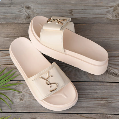Women’s Platform Slides Casual Non-Slip Slippers