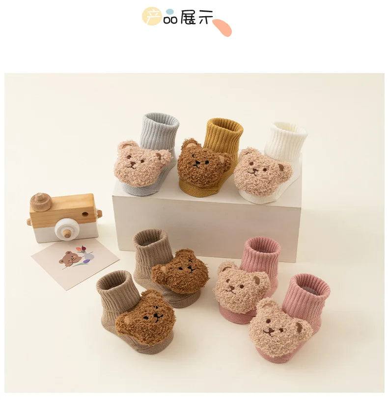 Cute Cartoon Bear Cotton Baby Socks for Toddlers