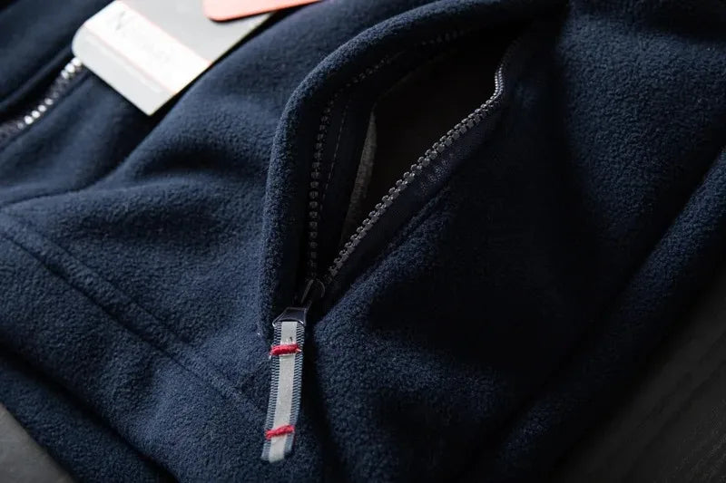 Windproof Fleece Padded Jacket for Men, Large Size