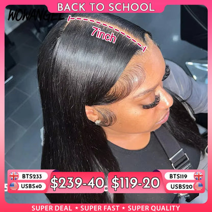 Glueless HD Lace Closure Wig Silk Straight Human Hair