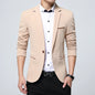 Men's Slim Fit Polyester Suit Blazer for Formal Wear