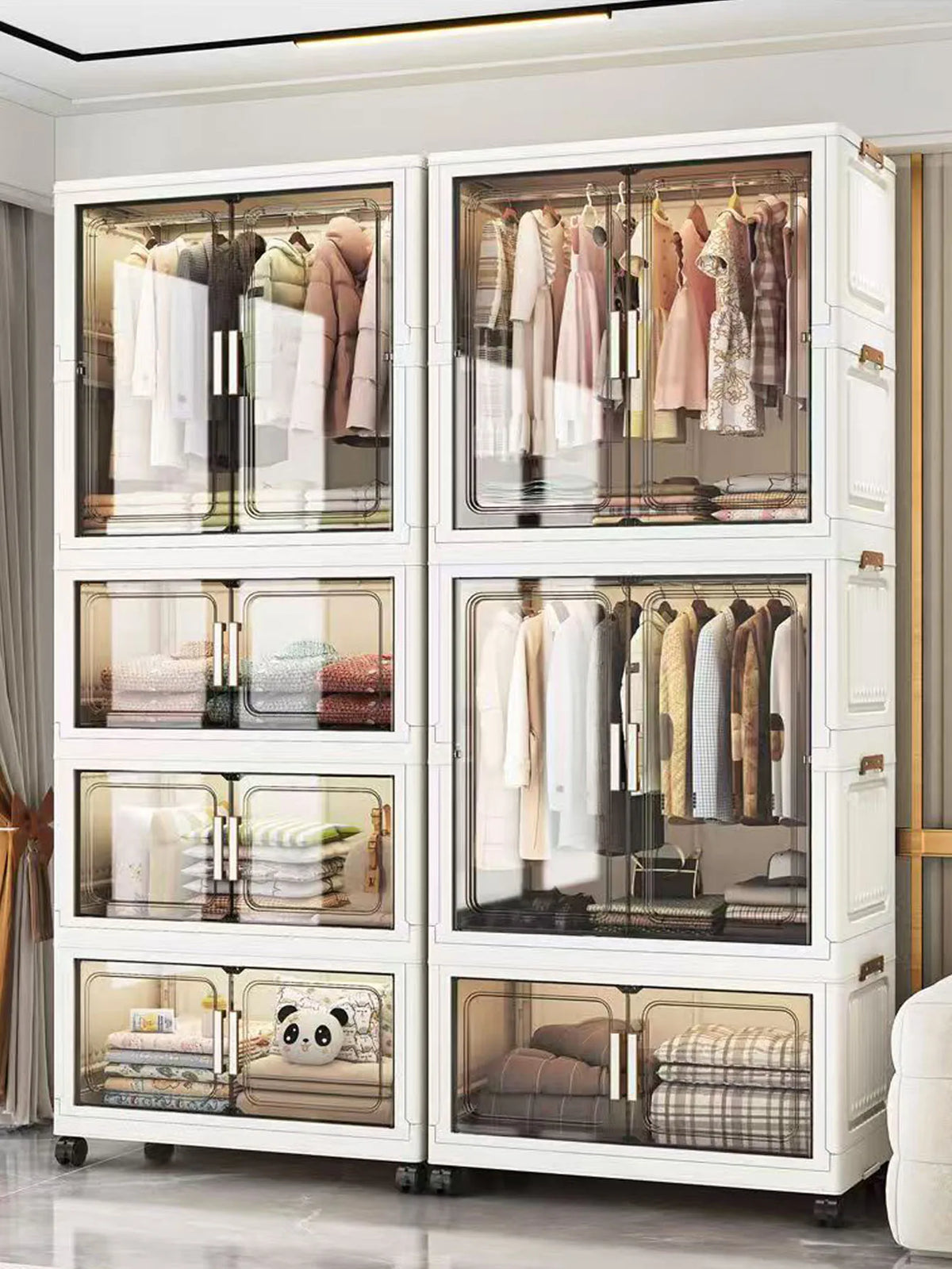 Multi-Layer Plastic Storage Cabinet for Home Use