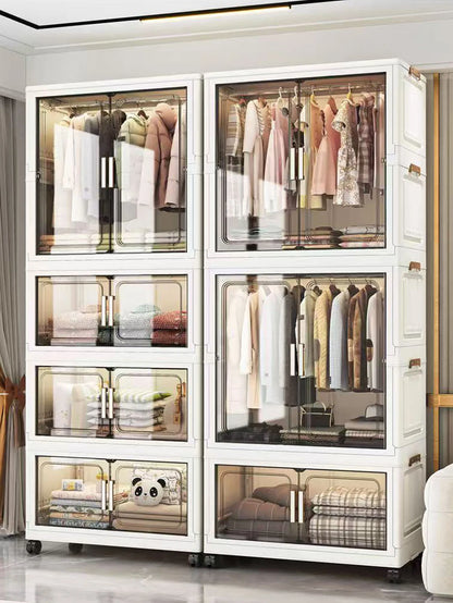 Multi-Layer Plastic Storage Cabinet for Home Use