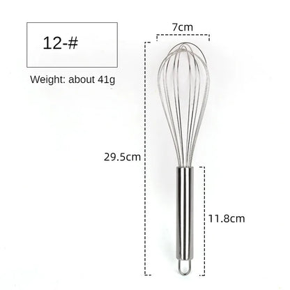 Stainless Steel Egg Stirring Balloon Whisk 6-12 Inch