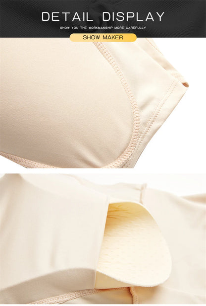 Women Seamless Butt Lifter Panties with Big Hip Pads