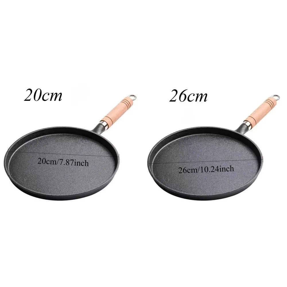 Cast Iron Frying Pan Uncoated Non-stick Crepe Maker