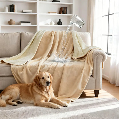 Waterproof Flannel Blanket for Bed and Couch