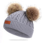 Cute Wool Pompom Baby Hat for Kids