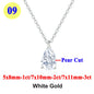 Moissanite Pendant Necklace 18K Gold Plated Women