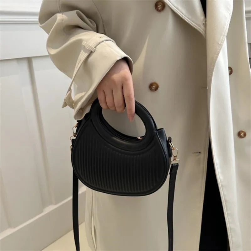 Chic Stripe Crossbody Bag for Women in Synthetic Leather