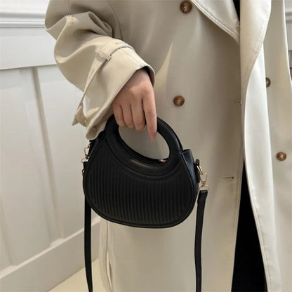 Chic Stripe Crossbody Bag for Women in Synthetic Leather
