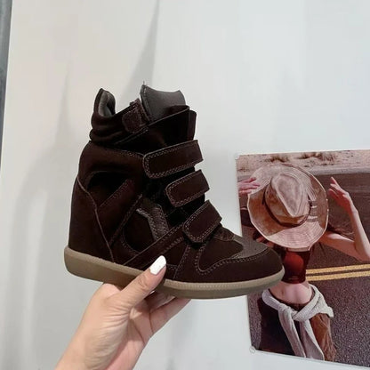 Women's Genuine Leather Ankle Boots with Hidden Heel