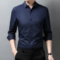 Men's Casual Long Sleeved Shirt in Solid Color