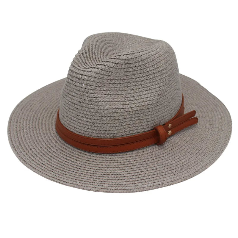 Straw Panama Sun Hat for Women Beach Leisure