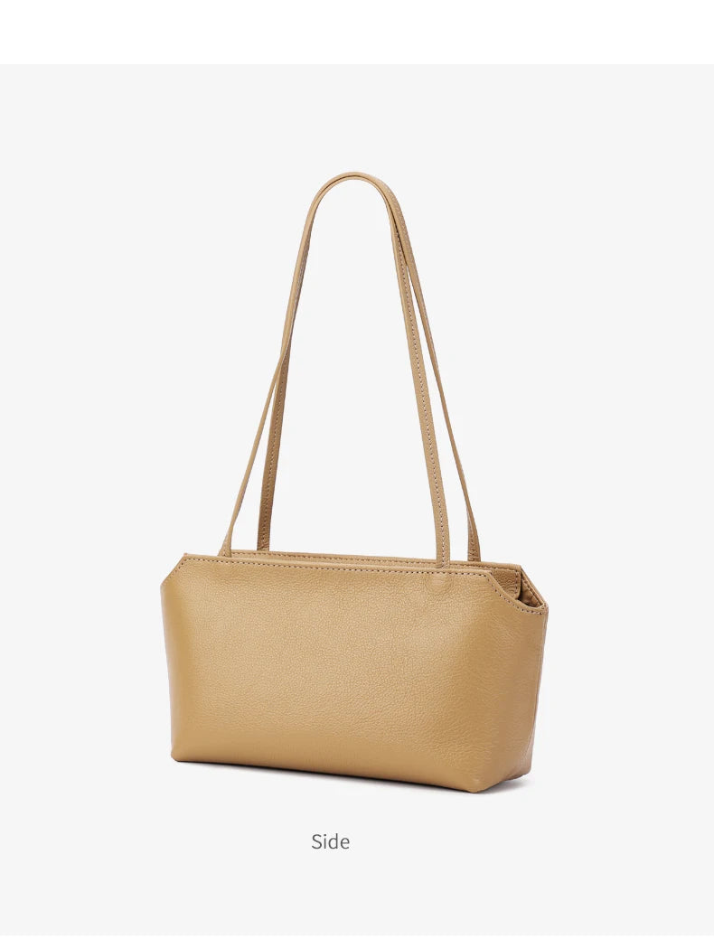 Genuine Cowhide Leather Mini Shoulder Tote Bag