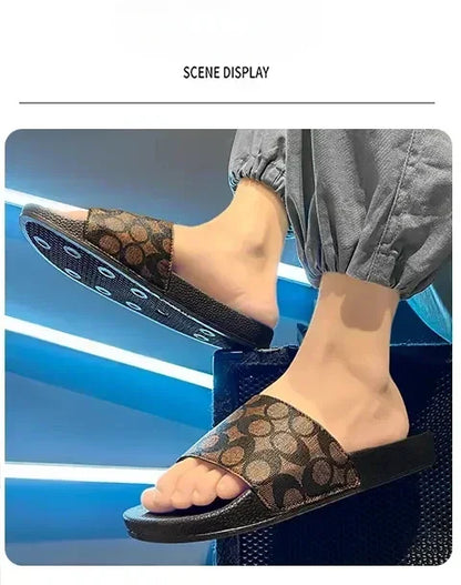 Men's PVC Beach Slippers Comfortable Indoor Slides