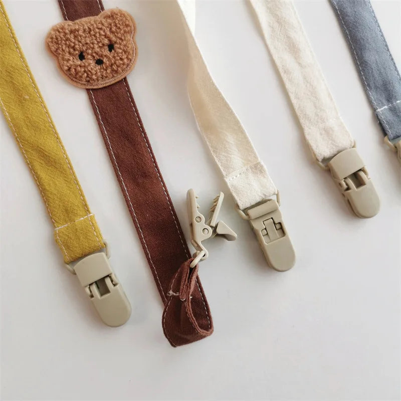 Cute Bear Baby Pacifier Chain Clip Holder