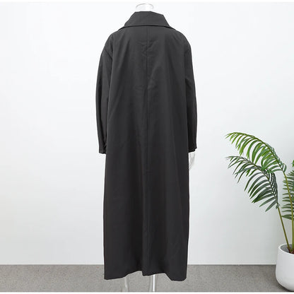 Women's Windproof Trench Coat Loose Fit Overcoat