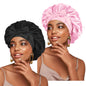 Satin Solid Sleeping Hat with Stretchy Tie Band