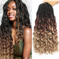 Deep Faux Locs Crochet Hair Curly Ends Synthetic