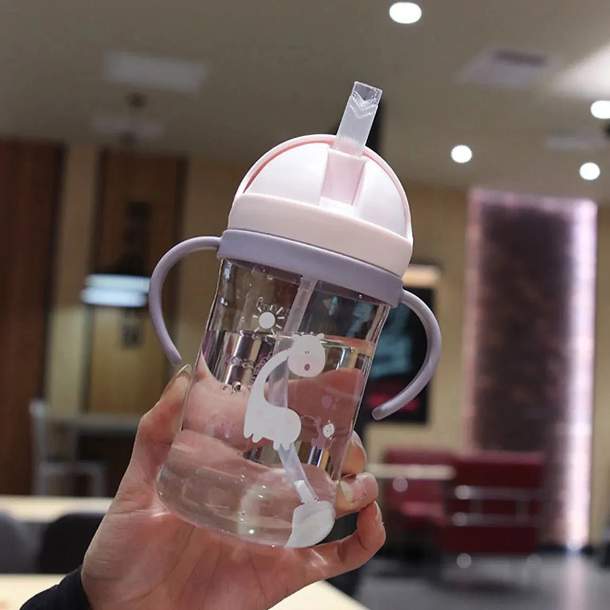 Kids 350ml Leak Proof Sippy Cup with Gravity Ball Straw