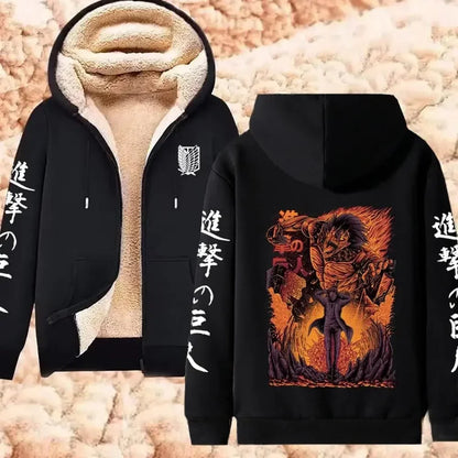 Attack on Titan Winter Zipper Jacket for Men and Women