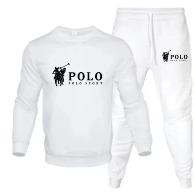 Men's Round-Neck Sweatshirt and Jogging Pants Set