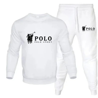 Men's Round-Neck Sweatshirt and Jogging Pants Set