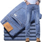 Light Blue Slim Jeans for Men in Stretch Denim