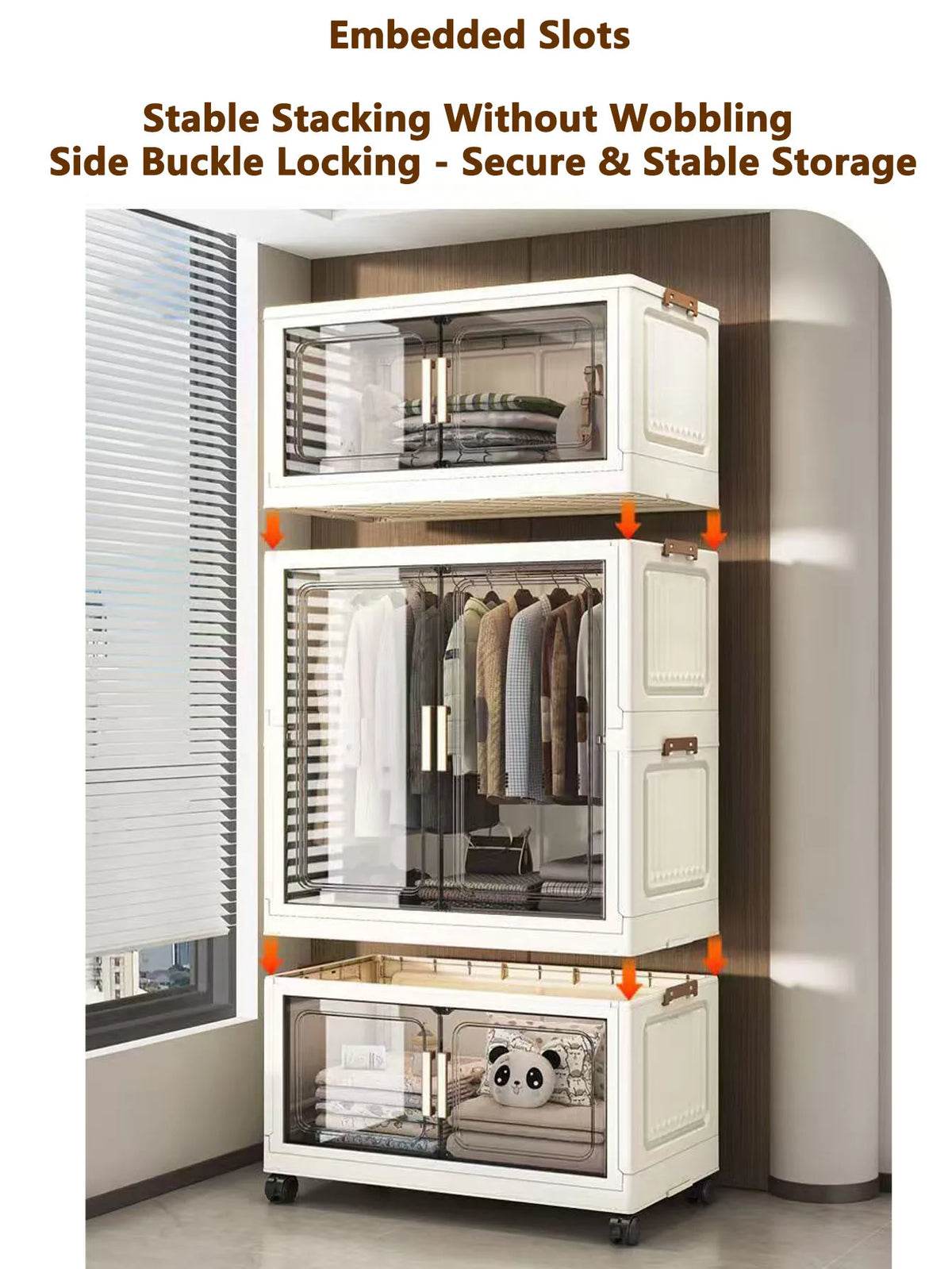 Multi-Layer Plastic Storage Cabinet for Home Use