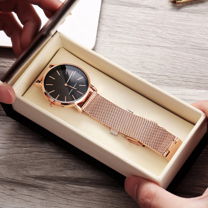Hannah Martin Women 36mm Rose Gold Quartz Watch
