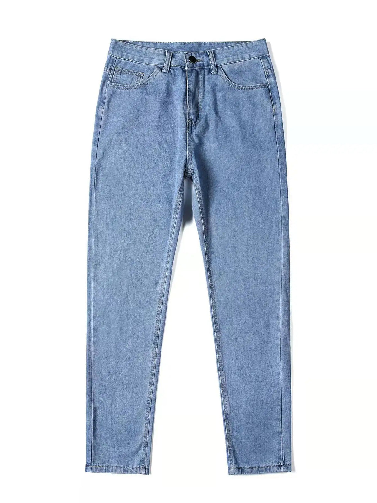 Men's Casual Straight Denim Jeans Blue Black S-3XL