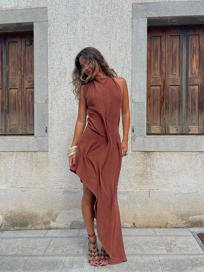 Romantic Soft Halter Maxi Dress for Women