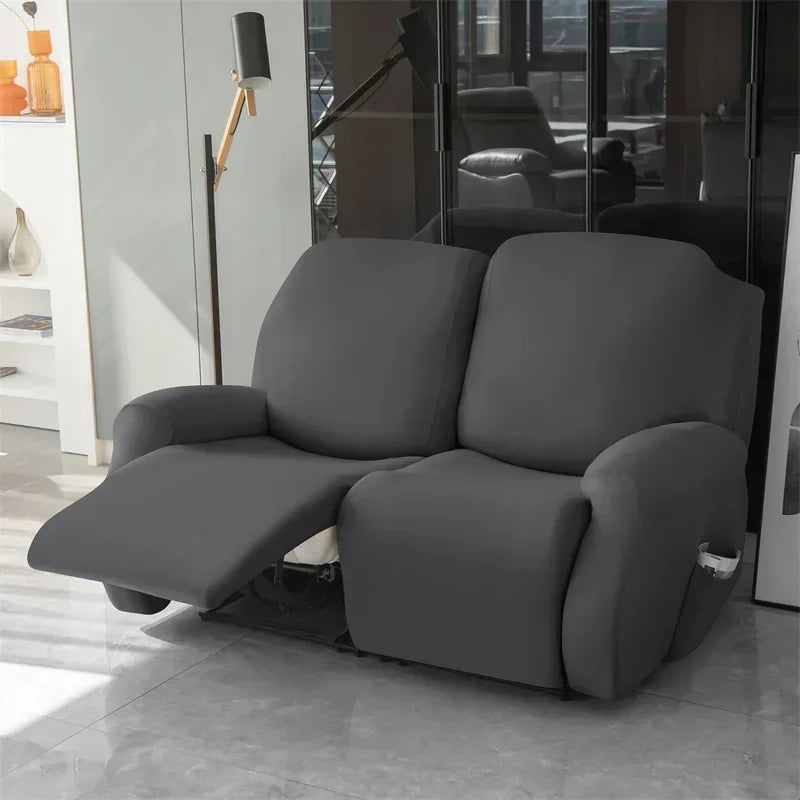 Soft Polyester Recliner Sofa Cover Solid Color