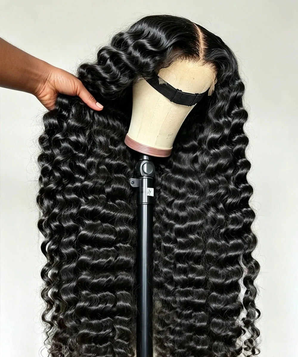250% Density 40 Inch Loose Deep Wave Lace Front Wig