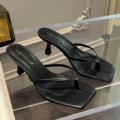 Women's Summer High Heel Flip Flops Sandals