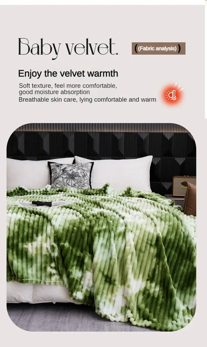Tie Dye Flannel Fleece Blanket for Beds