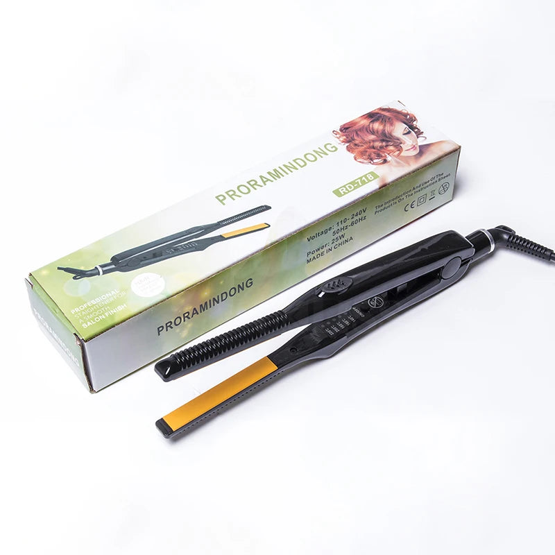 Mini Teddy Wave Titanium Hair Straightener for Short Hair