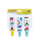Chain Baby Pacifier Clip Set with Cartoon Print