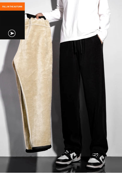Unisex Winter Fleece Liner Drawstring Sweatpants
