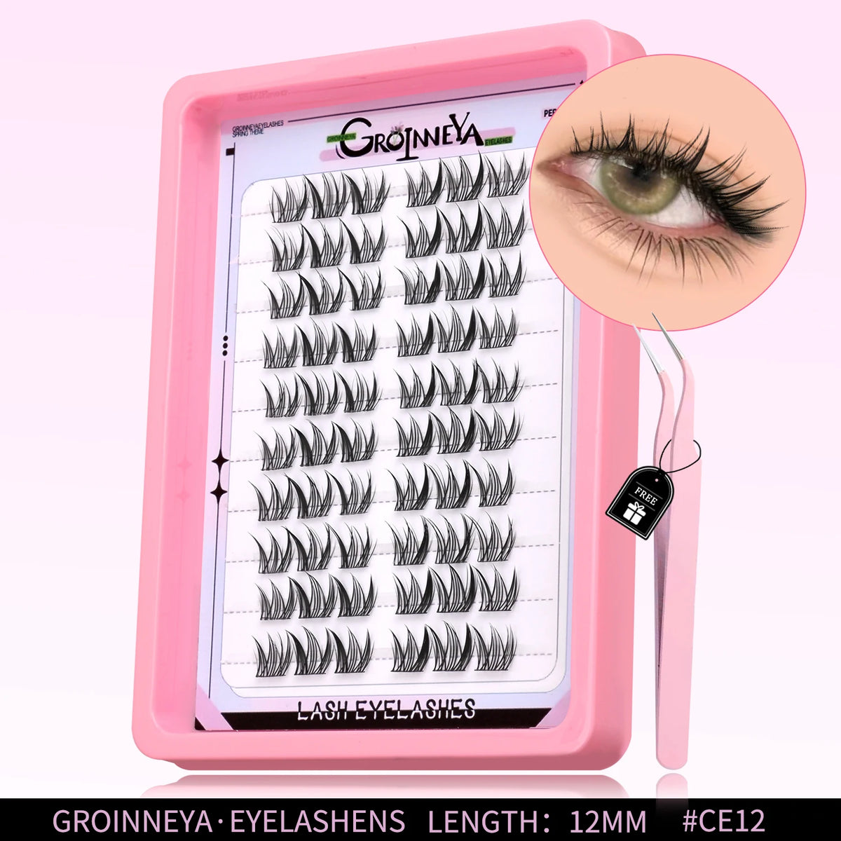 GROINNEYA C-Curl Cluster Eyelashes