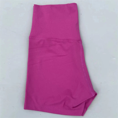High Waist Yoga Shorts for Women in Solid Color