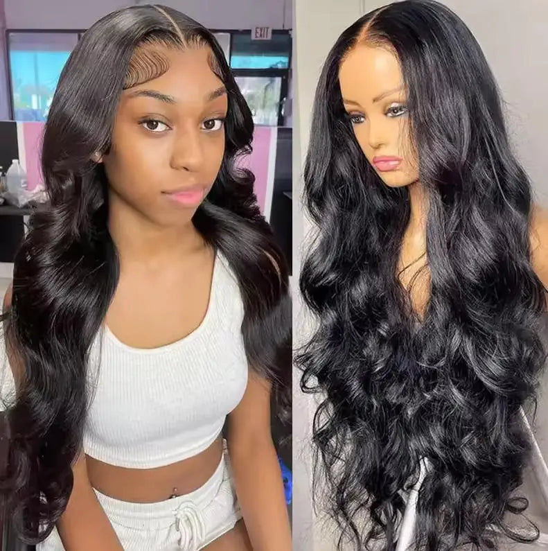 Natural Black Body Wave Lace Wig 40 42 Inches