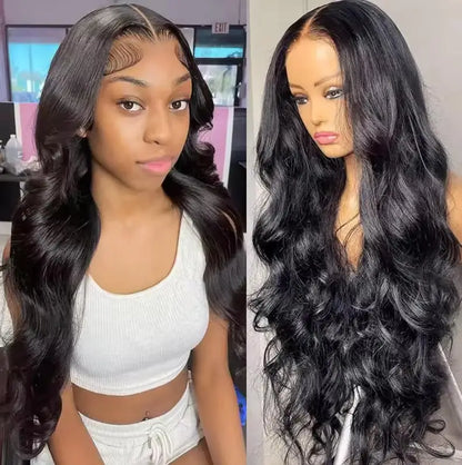 Natural Black Body Wave Lace Wig 40 42 Inches