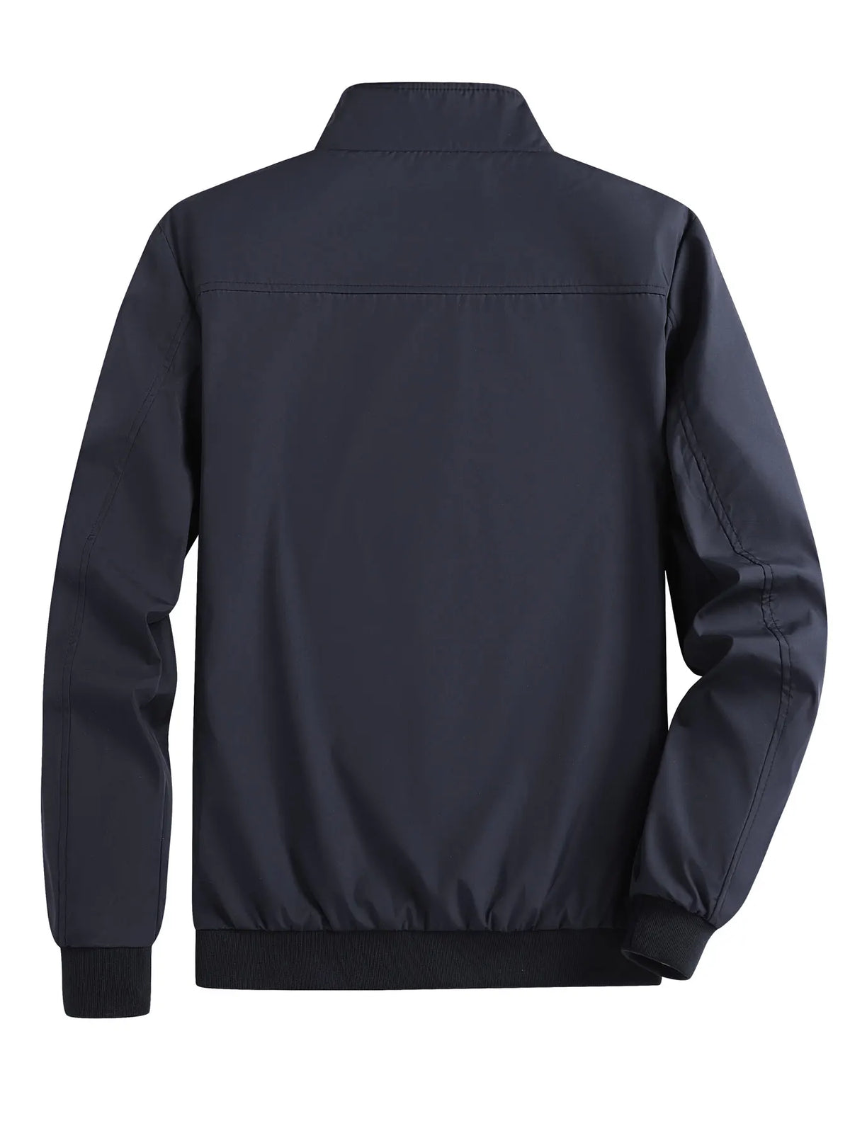 Men's Casual Zipper Jacket in Polyester for Spring and Autumn