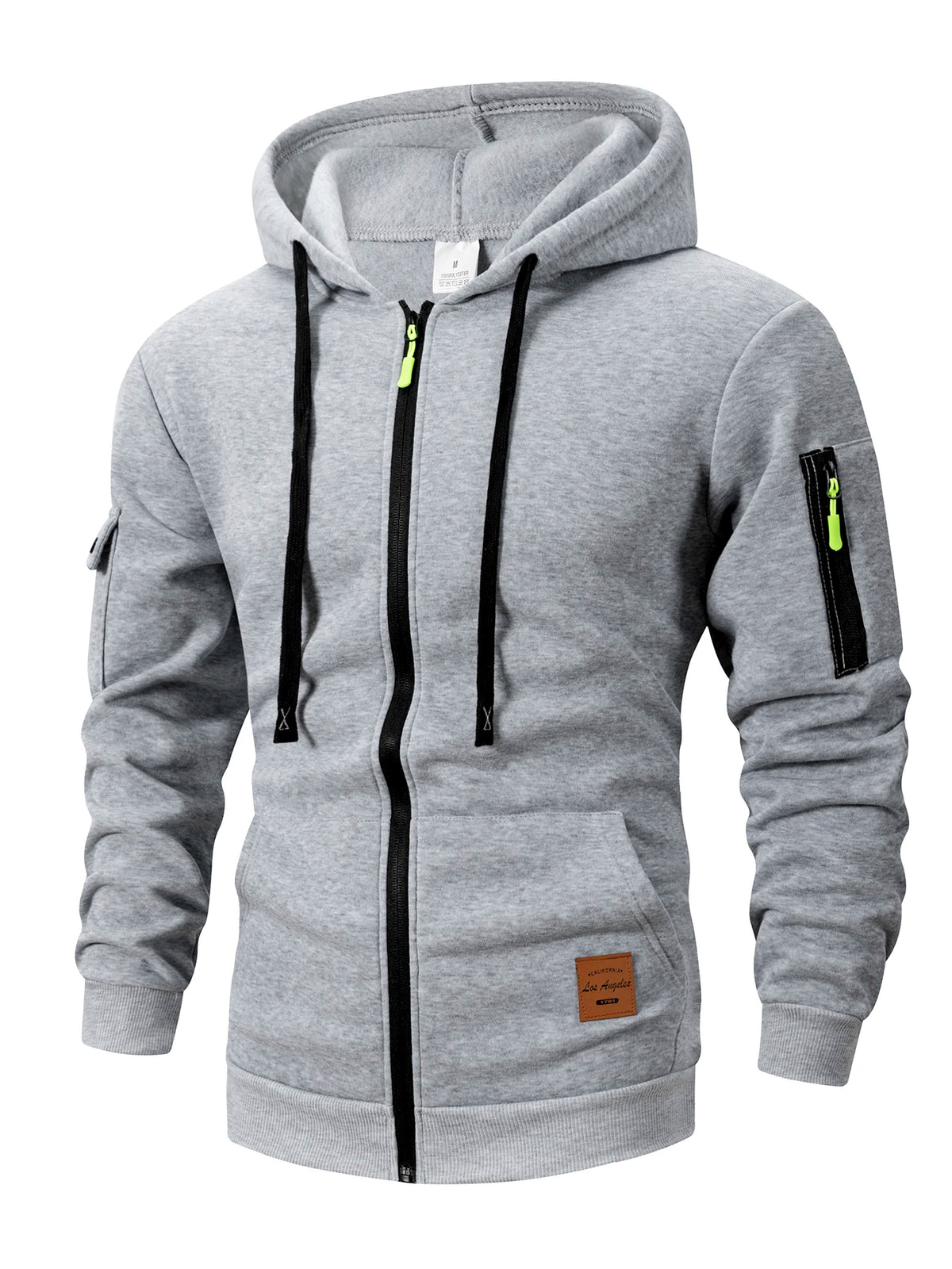 Men's Zipper Hoodie Jacket Slim Fit Polyester