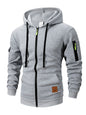 Men's Zipper Hoodie Jacket Slim Fit Polyester