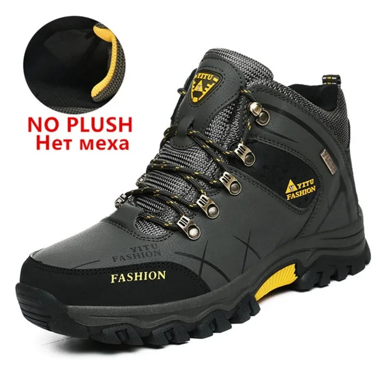 Men's Waterproof Leather Snow Boots Size 39-47