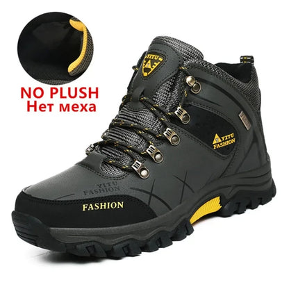 Men's Waterproof Leather Snow Boots Size 39-47