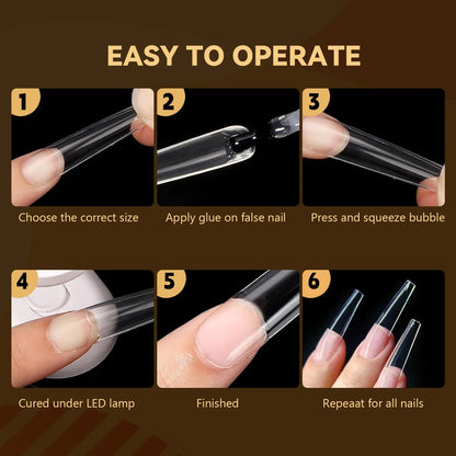 Soft Gel Full Cover Almond Fake Nails Box